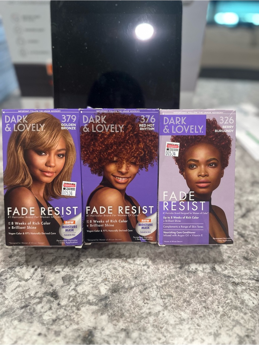 Fade Resist Hair Color - Berry Burgundy, Red Hot Rhythm, Golden Bronze